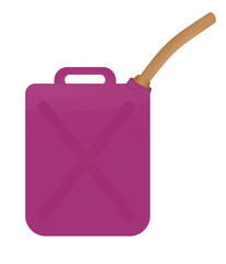 Purple gas can. vector illustration