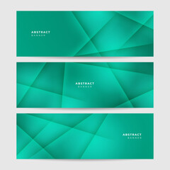 Corporate business green wide banner design background