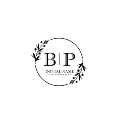 BP Hand drawn wedding monogram logo