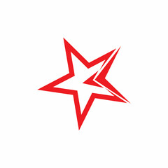 red star arrow color shape  logo design