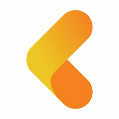 full color arrow rounded logo design