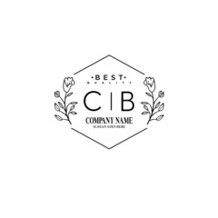 CB Hand drawn wedding monogram logo