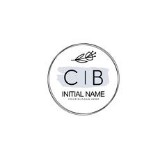 CB Hand drawn wedding monogram logo
