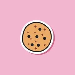 Illustration vector graphic of cookies. Cookies retro style isolated on a pink background. The illustration is Suitable for Banner, flyers, stickers, Card, etc.