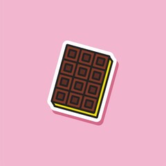 Illustration vector graphic of Chocolate. Chocolate retro style isolated on a pink background. The illustration is Suitable for Banner, flyers, stickers, Card, etc.