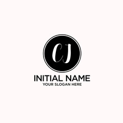 Obraz premium CI monogram logo template vector 