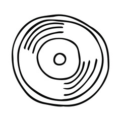 Vintage vinyl record. vector musical plate isolated on white background.