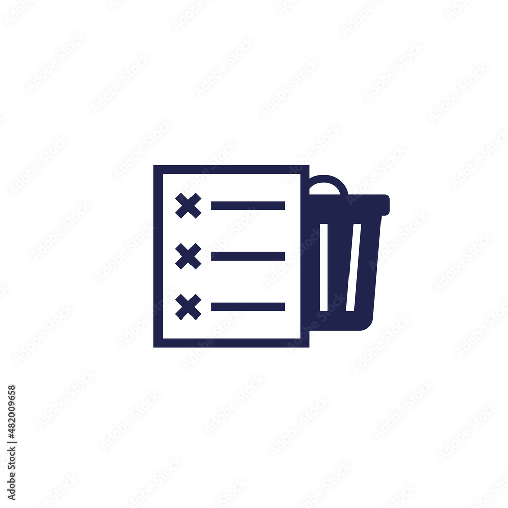 Poster files to delete icon on white