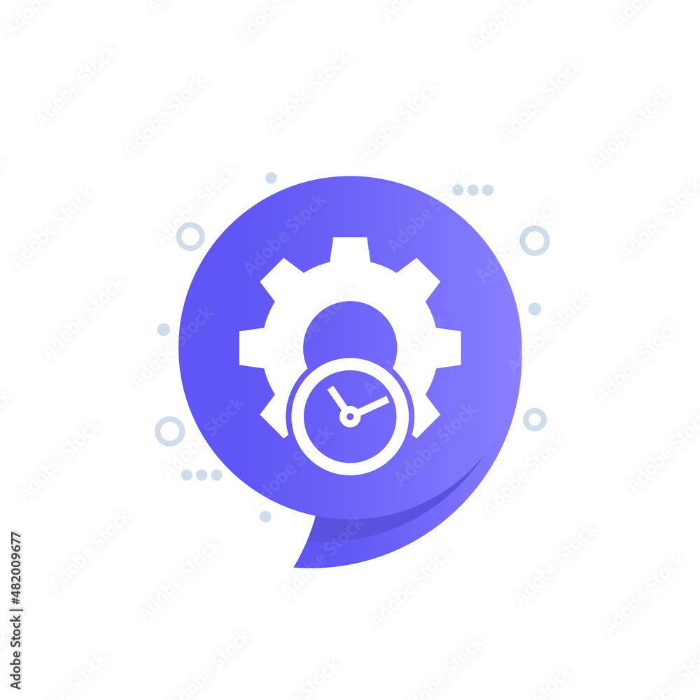 Poster efficiency and efficient production vector icon