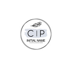 CP Hand drawn wedding monogram logo