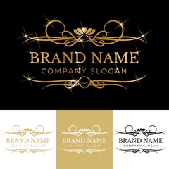 Vintage and luxury logo template