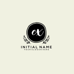 CX monogram logo template vector	