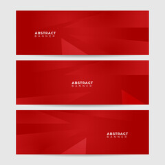 Corporate business red wide banner design background