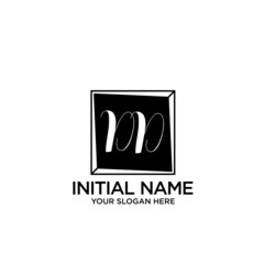 DD monogram logo template vector	