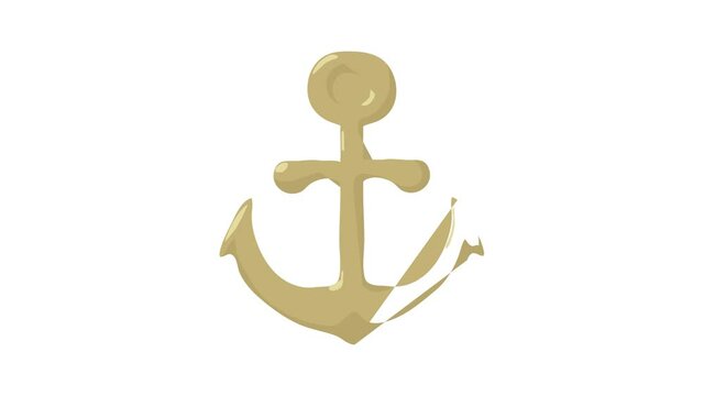 Anchor icon animation best cartoon object on white background