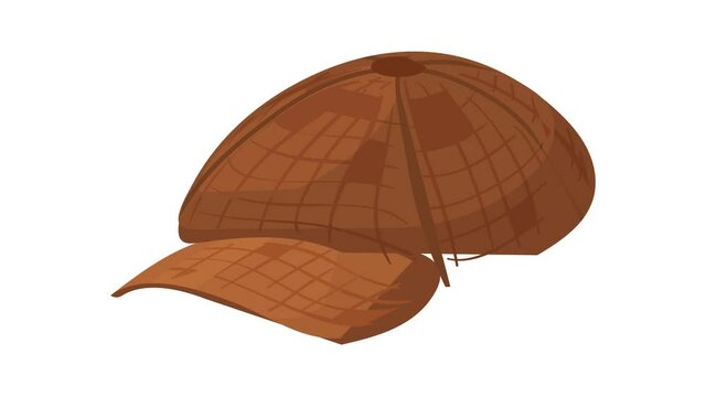 Peaked cap icon animation best cartoon object on white background