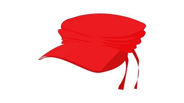 Summer cap icon animation best cartoon object on white background