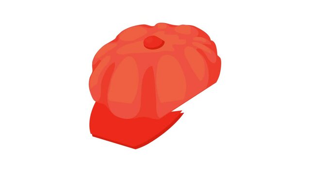 Old man hat icon animation best cartoon object on white background