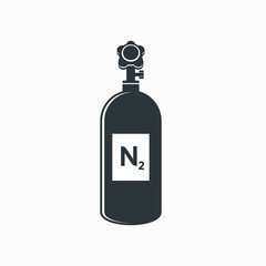 illustration of nitrous oxide system, auto sport icon, vector art.