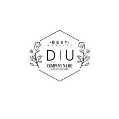 DU Hand drawn wedding monogram logo