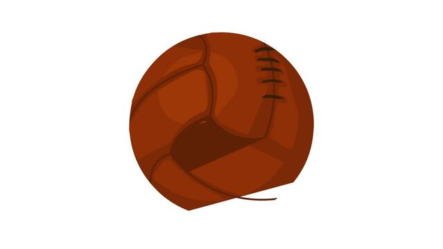 Old volleyball ball icon animation best cartoon object on white background