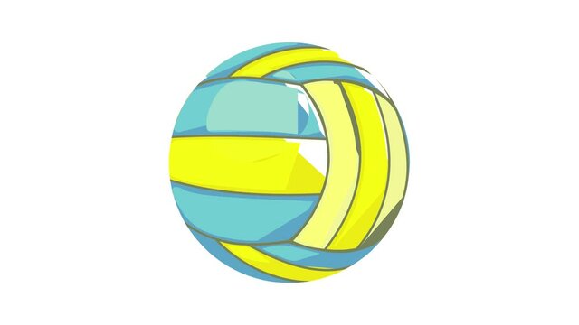 Ball for volleyball icon animation best cartoon object on white background