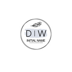 DW Hand drawn wedding monogram logo