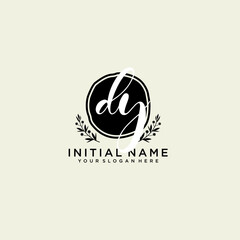 DY monogram logo template vector	