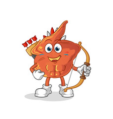 chicken wing native american tribe. cartoon mascot vector