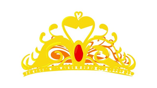 Diadem icon animation best cartoon object on white background