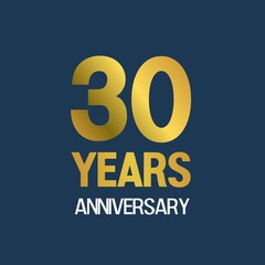 Anniversary logo with gold color inscription for a festive event, wedding, greeting card, invitation and party for 10,18,20,25,30,50,55,60 years