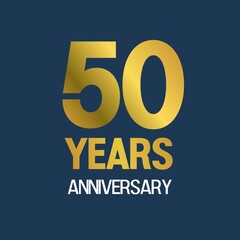 Anniversary logo with gold color inscription for a festive event, wedding, greeting card, invitation and party for 10,18,20,25,30,50,55,60 years