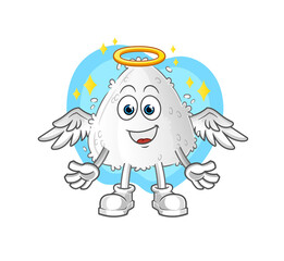 onigiri angel with wings vector. cartoon character