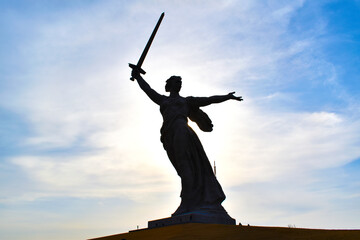 statue against the blue sky	
