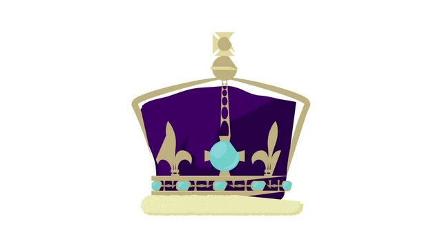 Crown of the King icon animation best cartoon object on white background