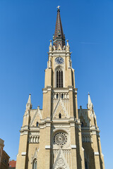 Fototapeta na wymiar Novi-Sad, Serbia - 06.05.2021: Parish Church the name of Mary