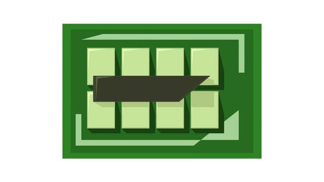 Computer bus icon animation best cartoon object on white background