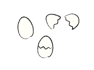 卵　たまご　手描き　イラスト