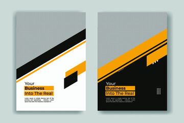 Corporate Business Flyer poster  brochure cover design layout background, two colors scheme, vector template in A4 size - Vector