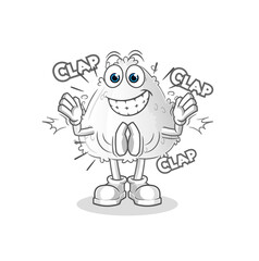 onigiri applause illustration. character vector