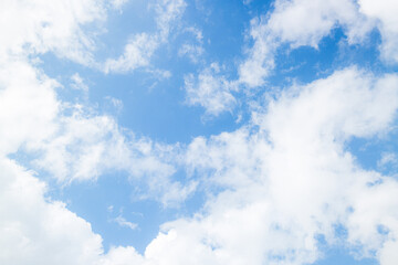 Clouds and sky,blue sky background with tiny clouds. 