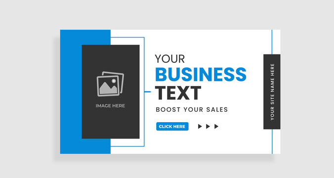 Editable Digital marketing agency and corporate video thumbnail. Customizable web banner template and thumbnail. creative business video thumbnail and web banner template