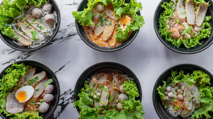 Thai Mixed Noodle Soups 