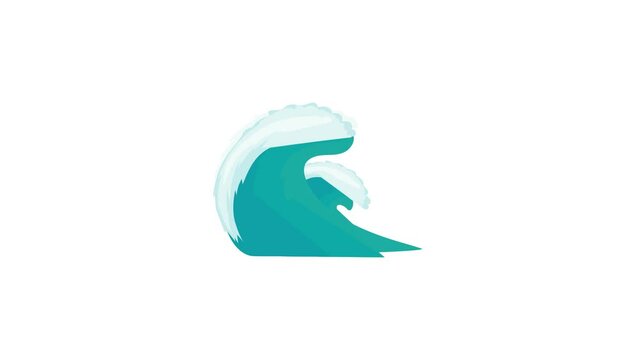 Water Wave icon animation best cartoon object on white background