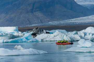 Ice floes in Iceland in Jokulsarlon, Iceland.
