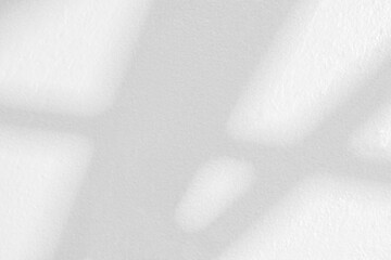 Gray window shadow and light blur abstract background on white wall, shadow overlay effect
