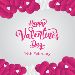 Valentine greeting card. Valentine's day poster design. Love, holiday, red, background, banner.