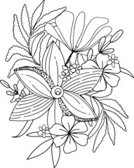 abstract, adult, anti stress, art, artistic, background, beautiful, beauty, black and white, blossom, botanical, botany, bouquet, bright, coloring book adult, coloring flower, coloring for kids, color