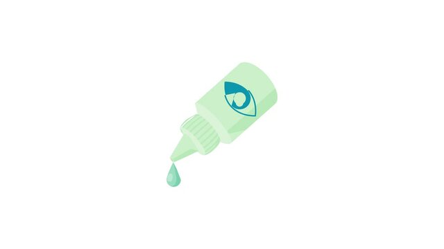 Bottle for eye drops icon animation best cartoon object on white background