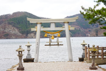 日本 長崎県 対馬 和多都美神社 鳥居